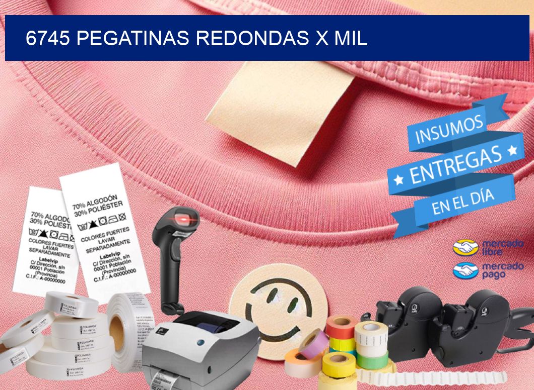 6745 PEGATINAS REDONDAS X MIL