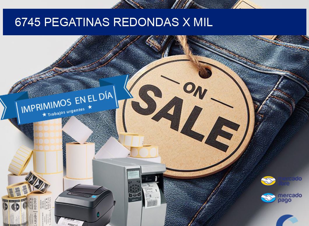 6745 PEGATINAS REDONDAS X MIL