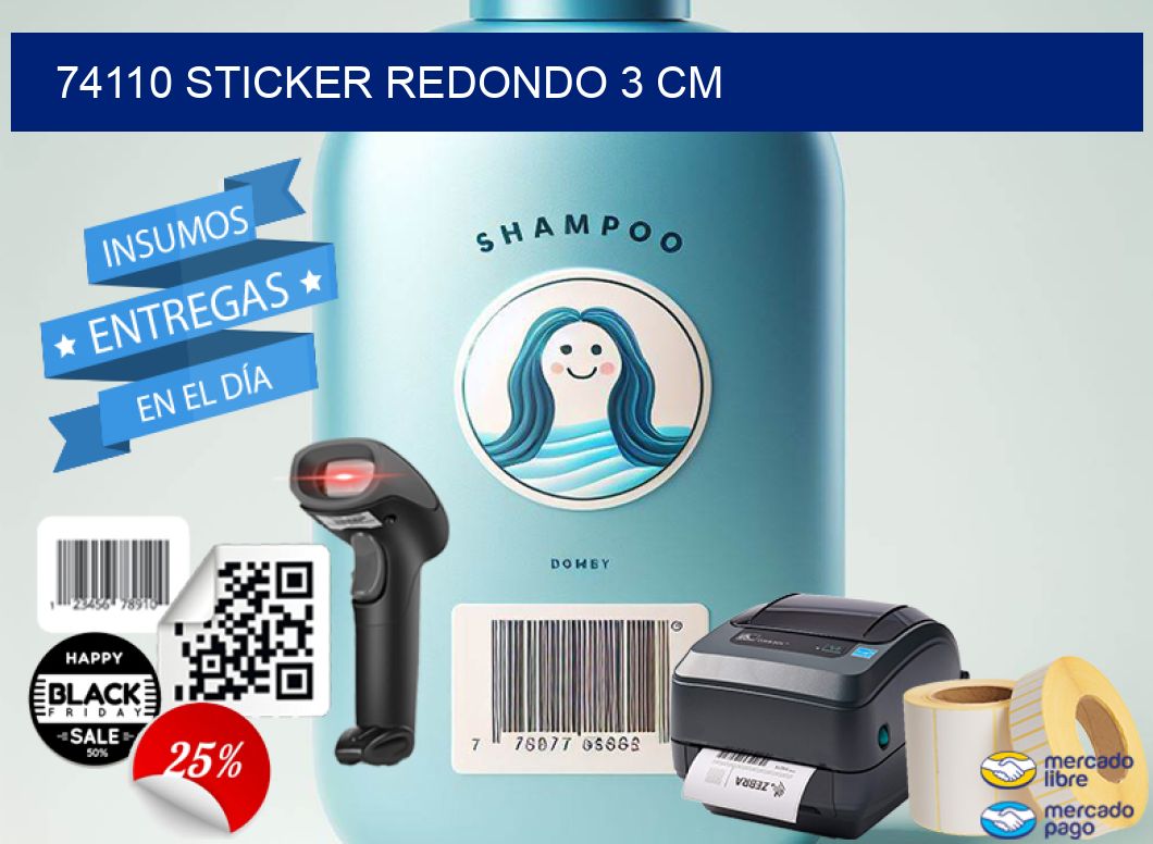 74110 STICKER REDONDO 3 CM