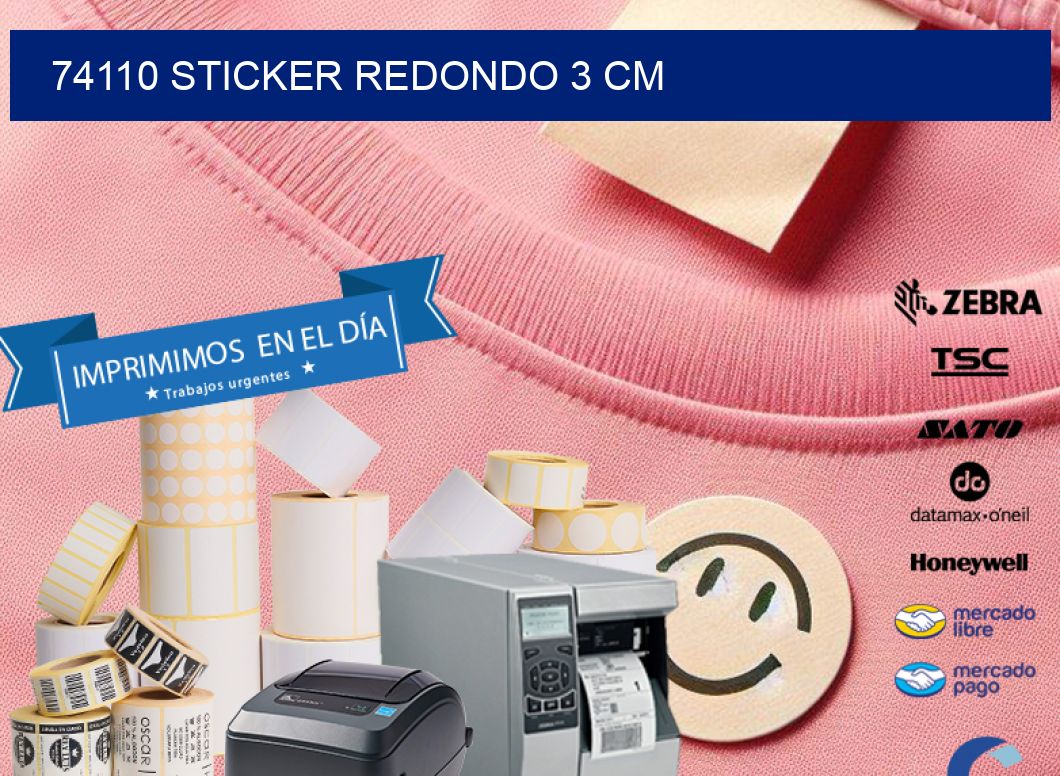 74110 STICKER REDONDO 3 CM