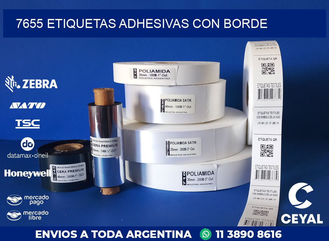 7655 ETIQUETAS ADHESIVAS CON BORDE