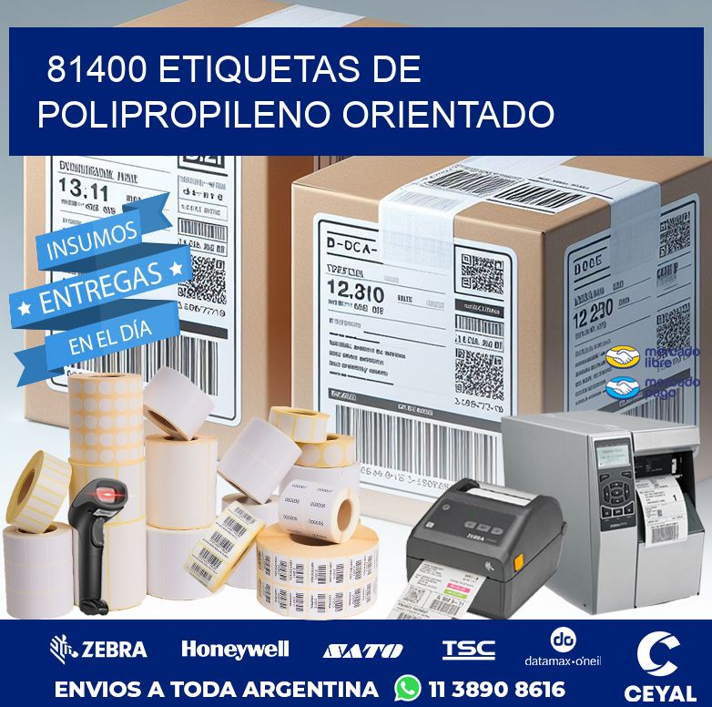 81400 ETIQUETAS DE POLIPROPILENO ORIENTADO