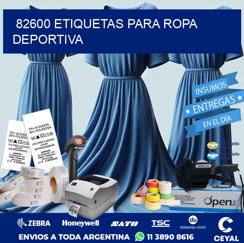 82600 ETIQUETAS PARA ROPA DEPORTIVA