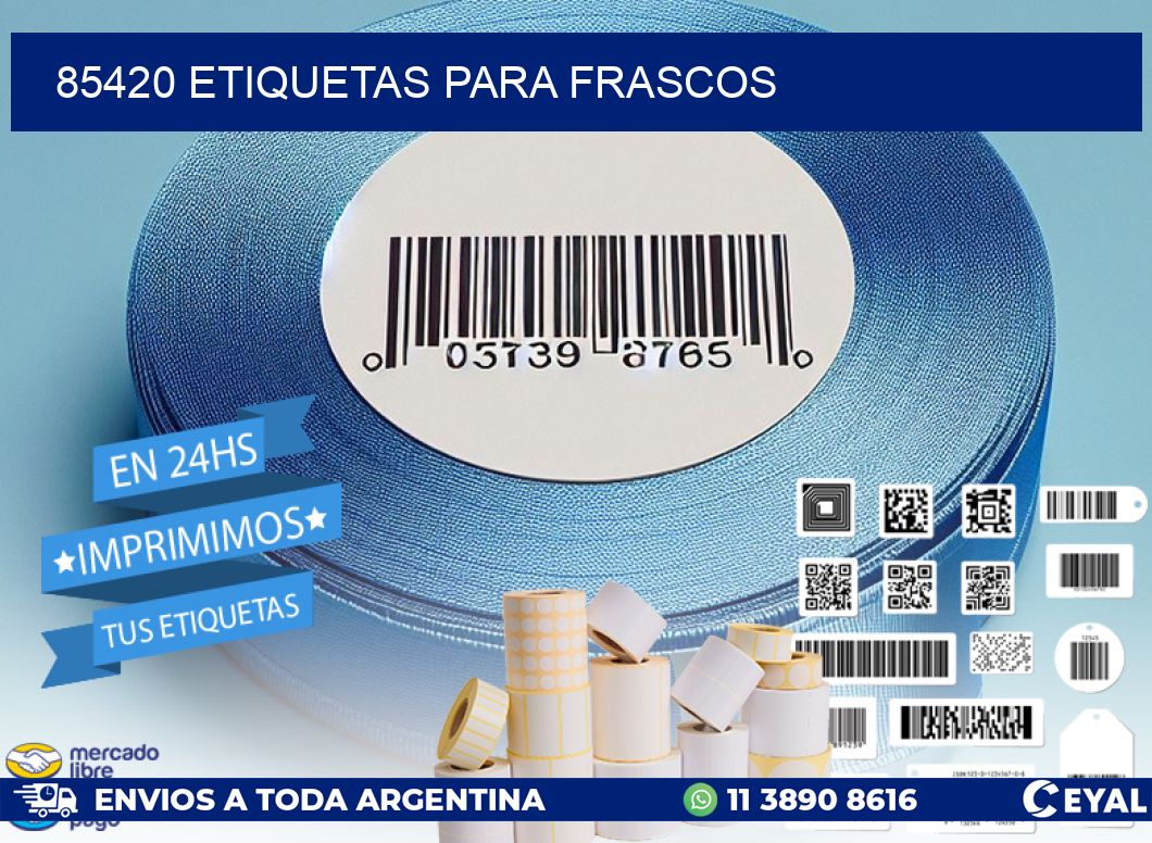 85420 etiquetas para frascos