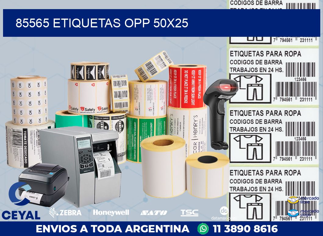 85565 ETIQUETAS OPP 50X25