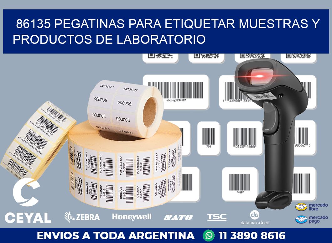 86135 PEGATINAS PARA ETIQUETAR MUESTRAS Y PRODUCTOS DE LABORATORIO