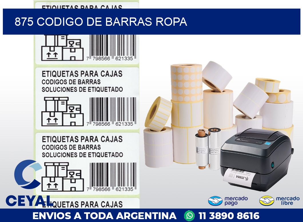 875 CODIGO DE BARRAS ROPA