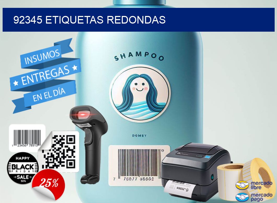 92345 ETIQUETAS REDONDAS