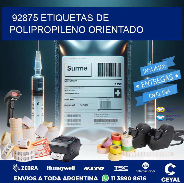 92875 ETIQUETAS DE POLIPROPILENO ORIENTADO