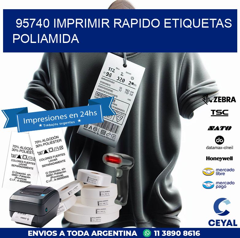95740 IMPRIMIR RAPIDO ETIQUETAS POLIAMIDA