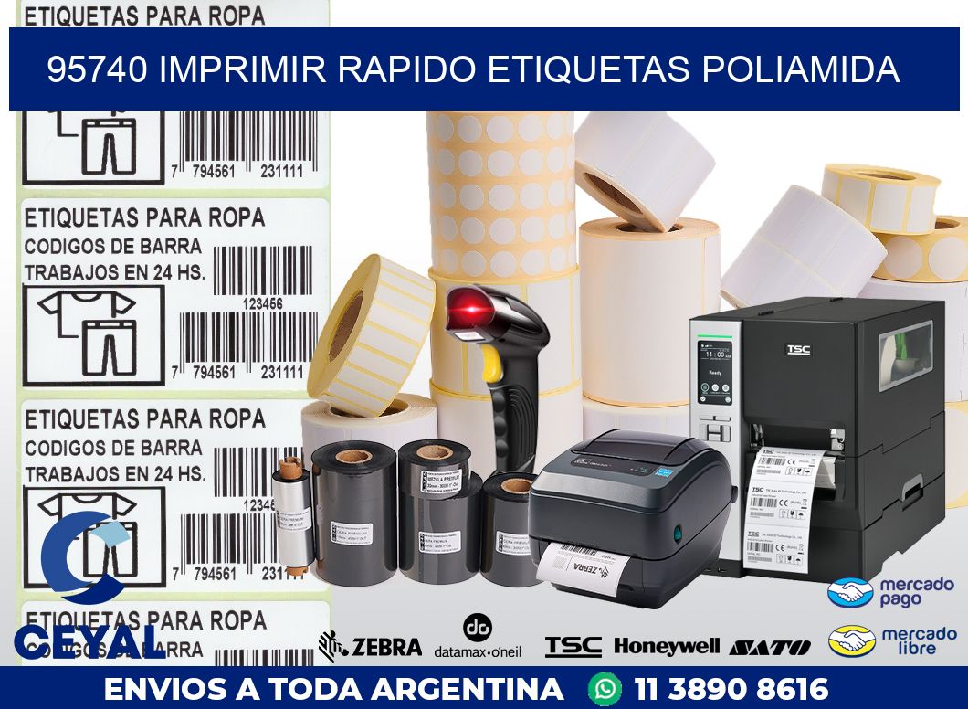 95740 IMPRIMIR RAPIDO ETIQUETAS POLIAMIDA