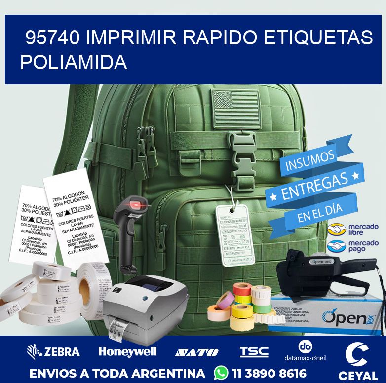 95740 IMPRIMIR RAPIDO ETIQUETAS POLIAMIDA