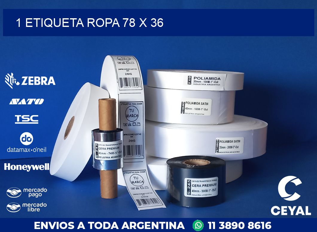 1 ETIQUETA ROPA 78 x 36