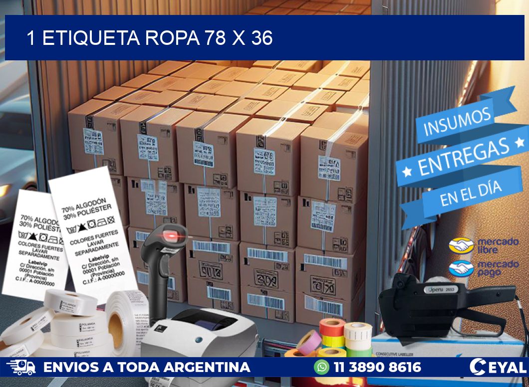 1 ETIQUETA ROPA 78 x 36