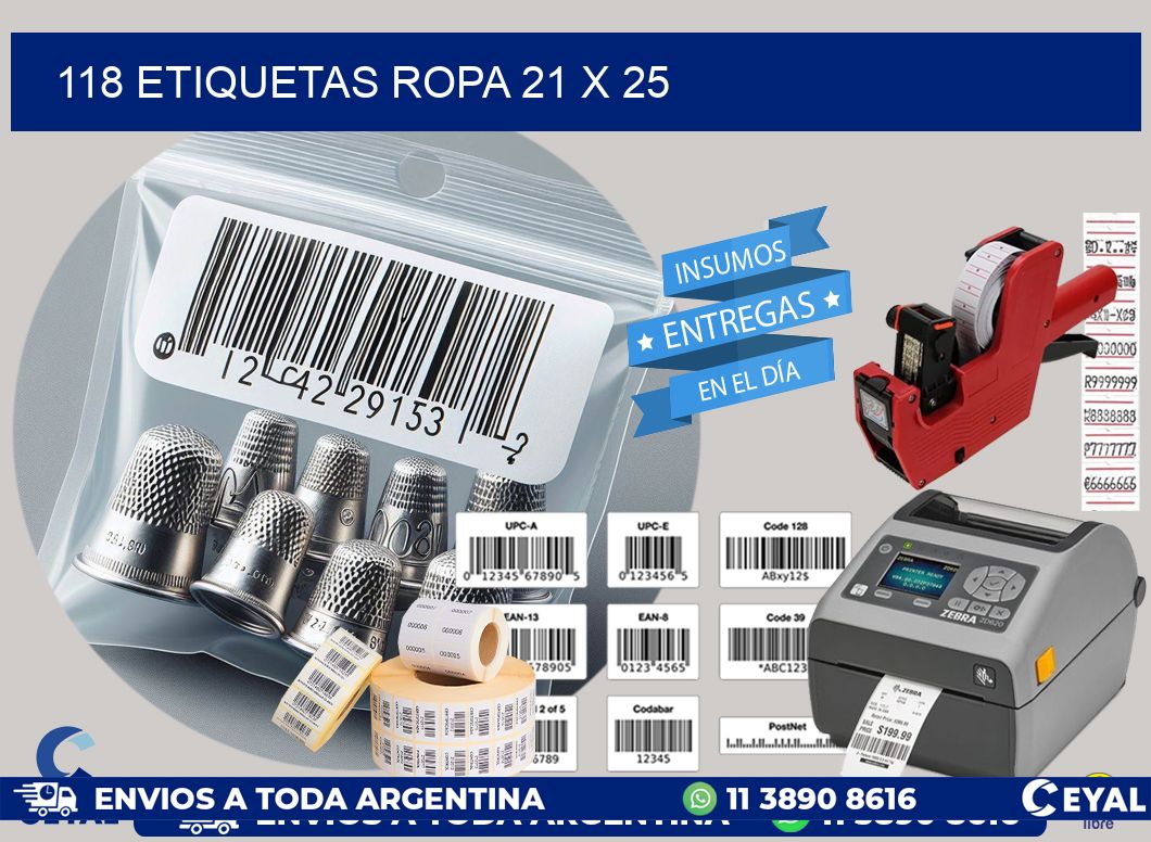 118 ETIQUETAS ROPA 21 x 25