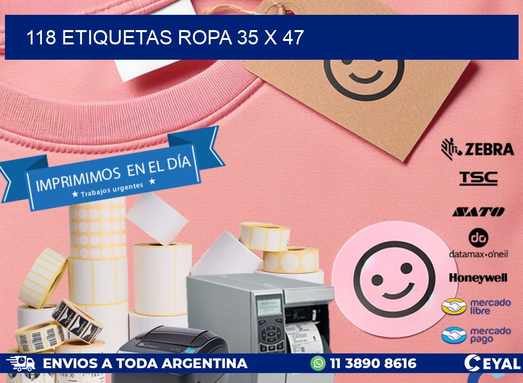 118 ETIQUETAS ROPA 35 x 47