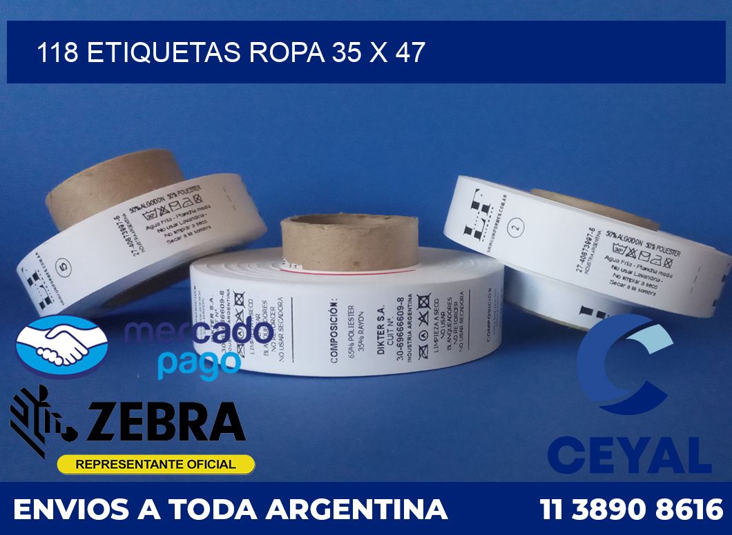 118 ETIQUETAS ROPA 35 x 47