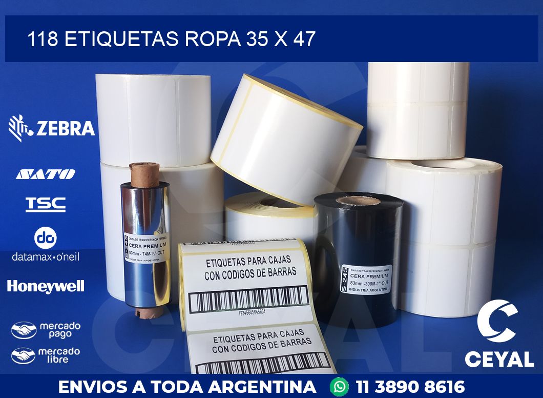 118 ETIQUETAS ROPA 35 x 47