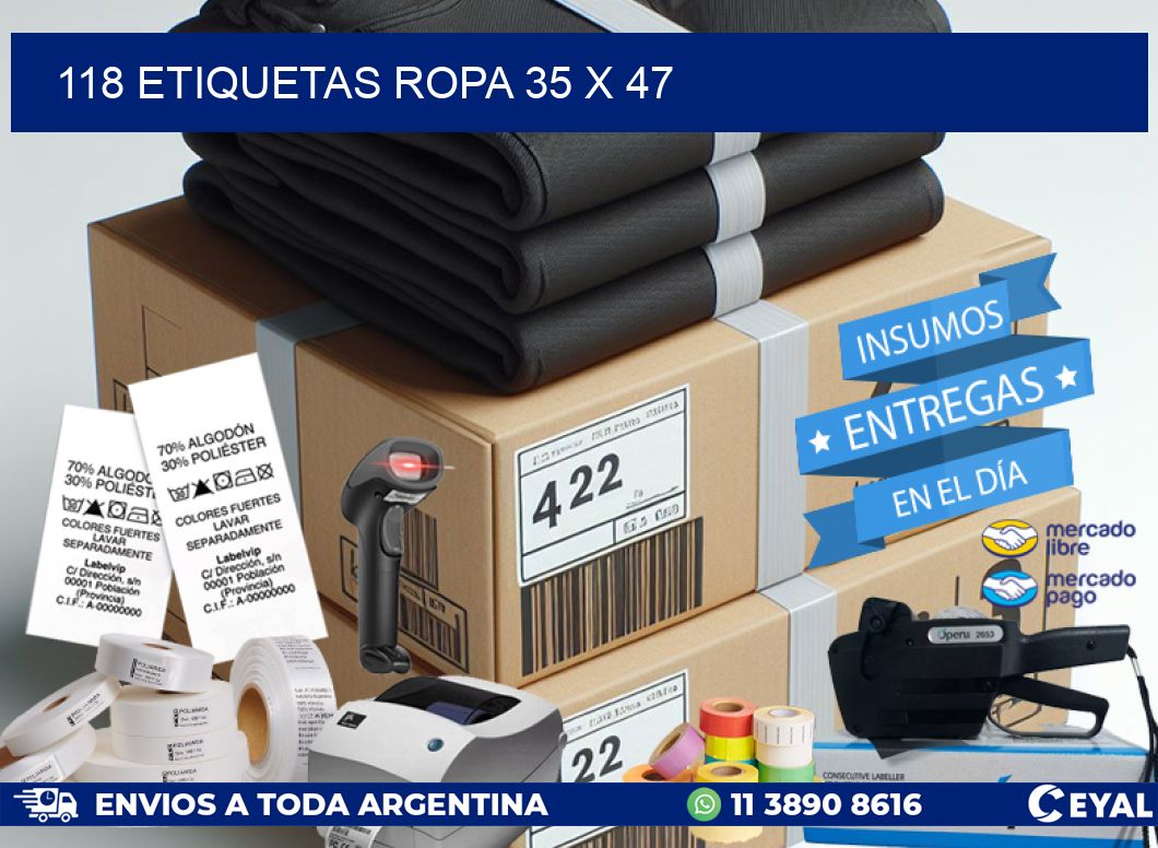 118 ETIQUETAS ROPA 35 x 47