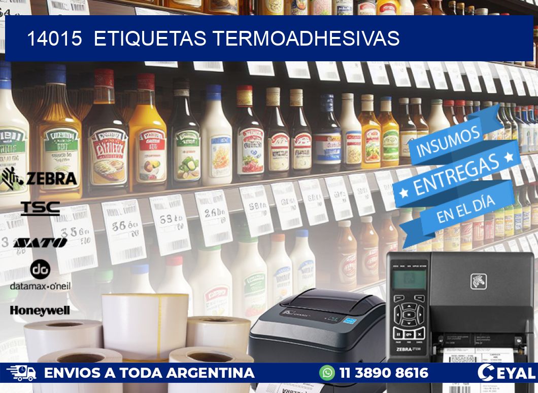 14015 ETIQUETAS TERMOADHESIVAS