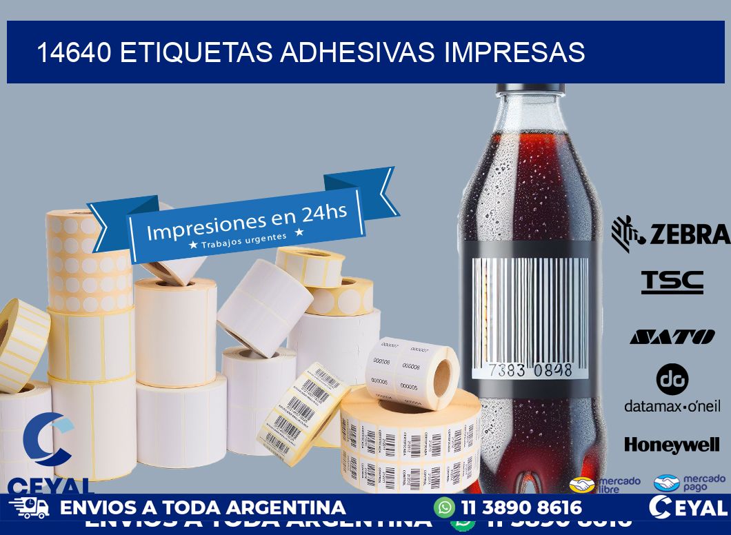 14640 ETIQUETAS ADHESIVAS IMPRESAS