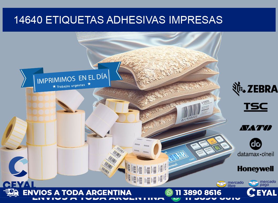 14640 ETIQUETAS ADHESIVAS IMPRESAS