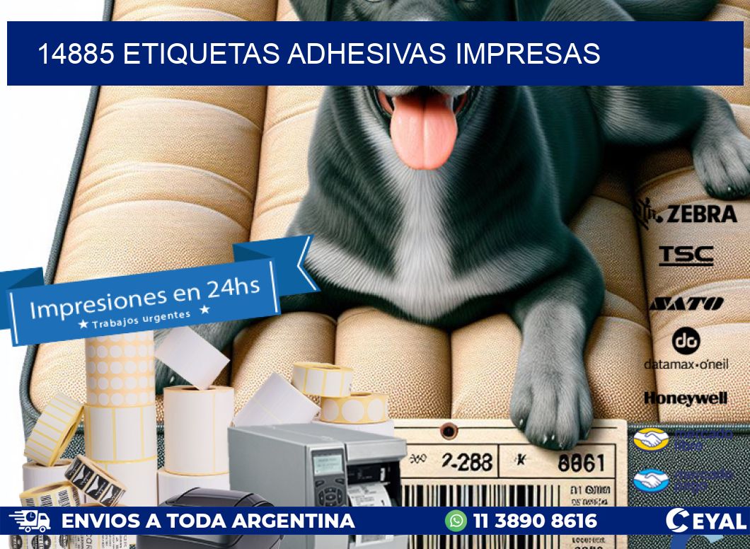 14885 ETIQUETAS ADHESIVAS IMPRESAS