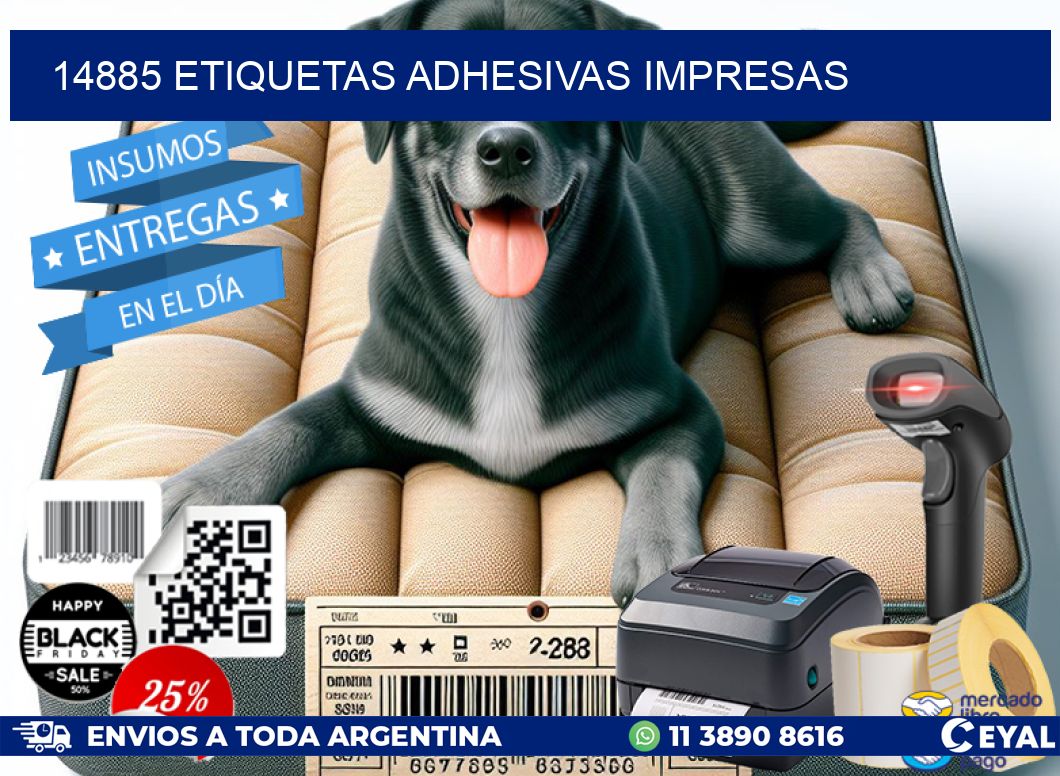 14885 ETIQUETAS ADHESIVAS IMPRESAS