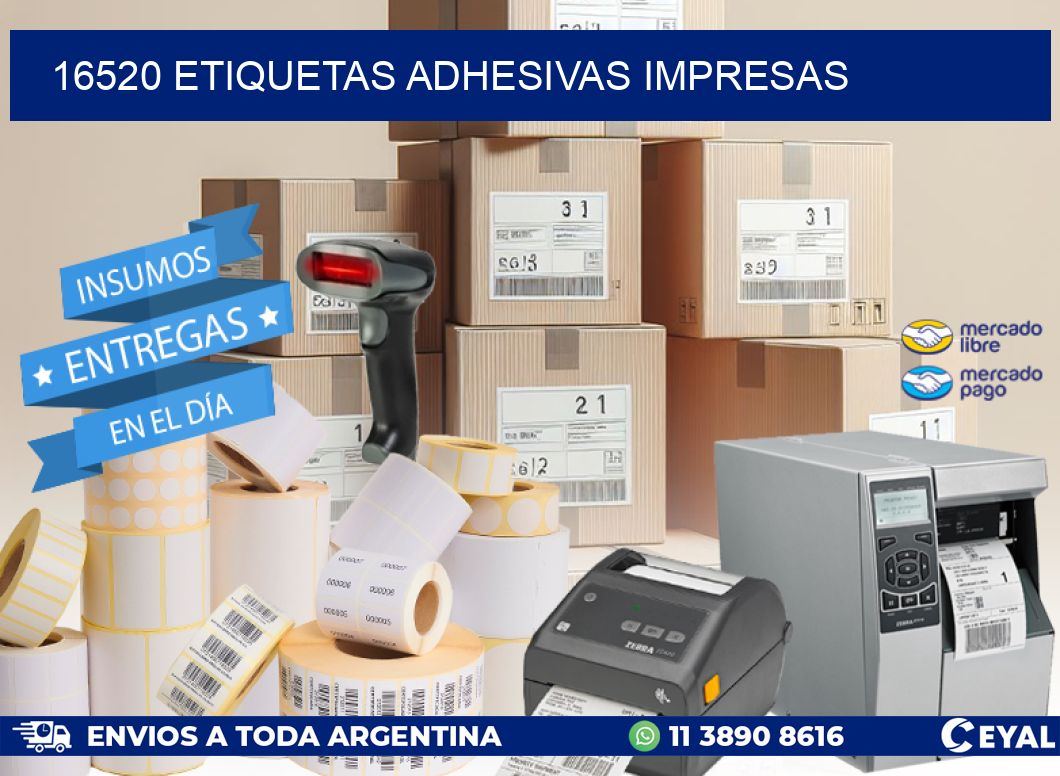 16520 ETIQUETAS ADHESIVAS IMPRESAS