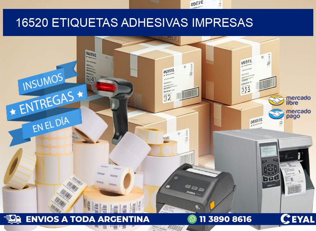 16520 ETIQUETAS ADHESIVAS IMPRESAS