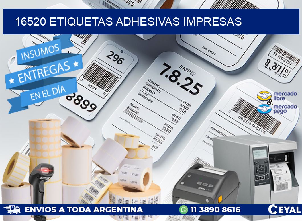 16520 ETIQUETAS ADHESIVAS IMPRESAS