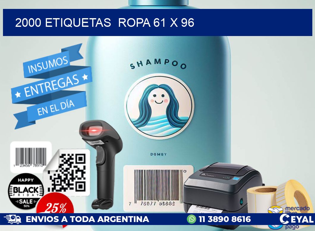 2000 ETIQUETAS ROPA 61 x 96