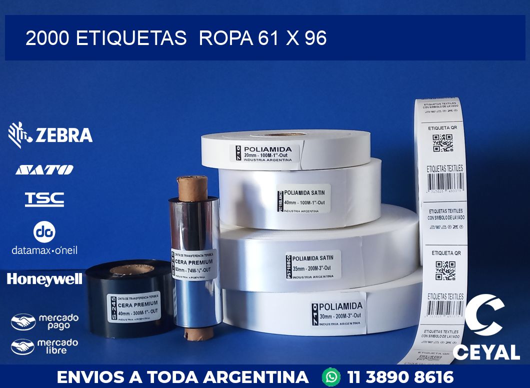2000 ETIQUETAS ROPA 61 x 96