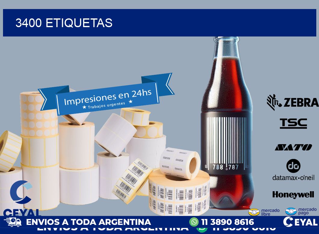 3400 ETIQUETAS