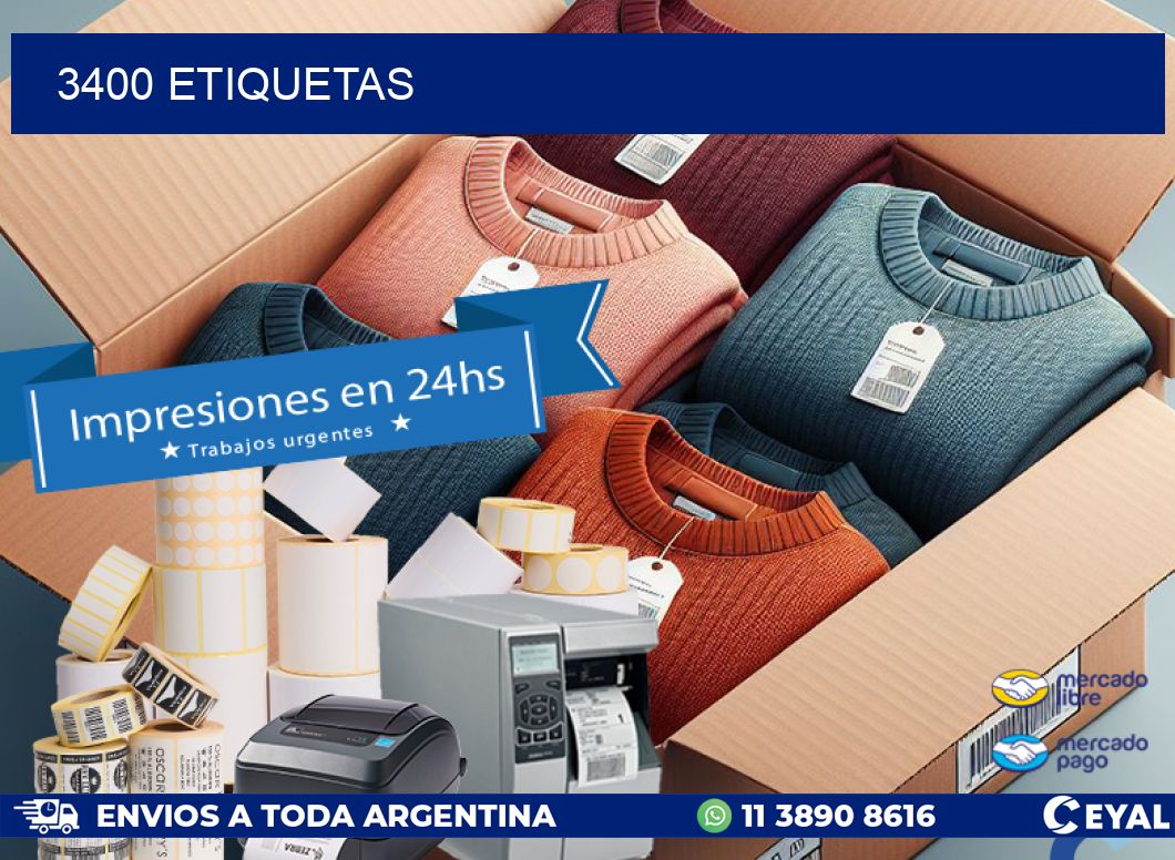 3400 ETIQUETAS