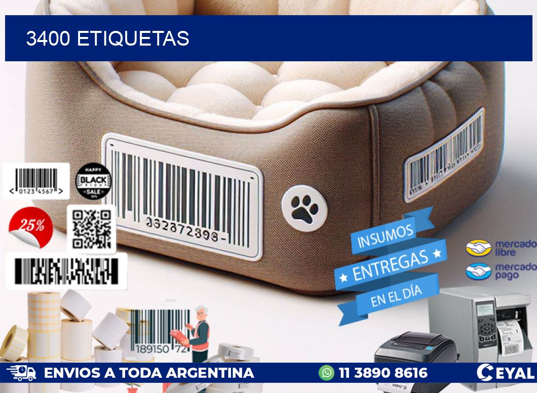 3400 ETIQUETAS