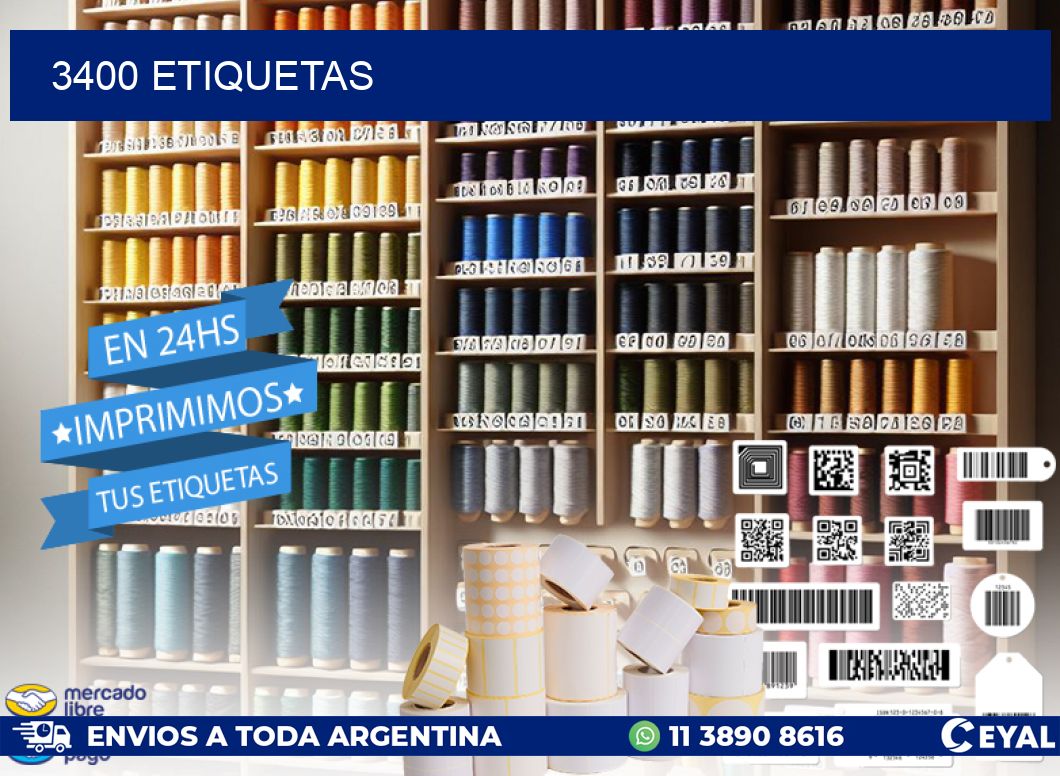 3400 ETIQUETAS
