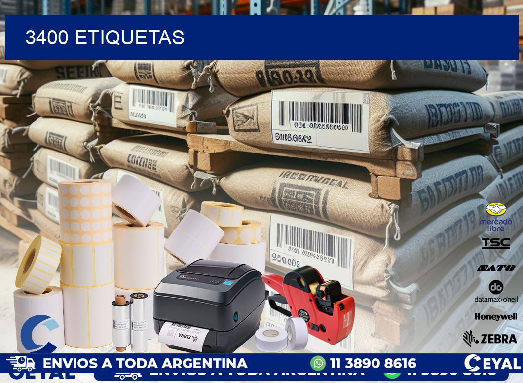 3400 ETIQUETAS