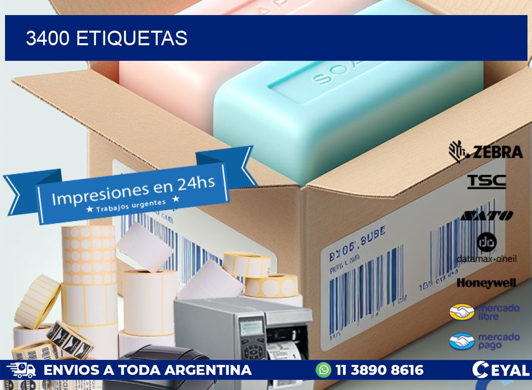 3400 ETIQUETAS