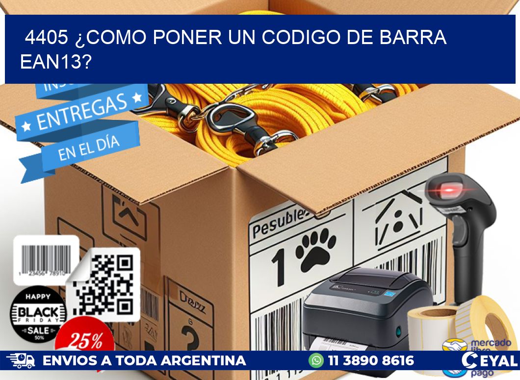 4405 ¿COMO PONER UN CODIGO DE BARRA EAN13?