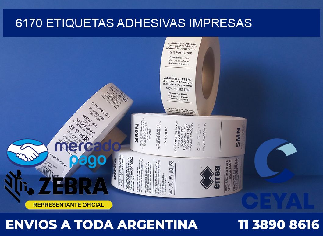 6170 ETIQUETAS ADHESIVAS IMPRESAS