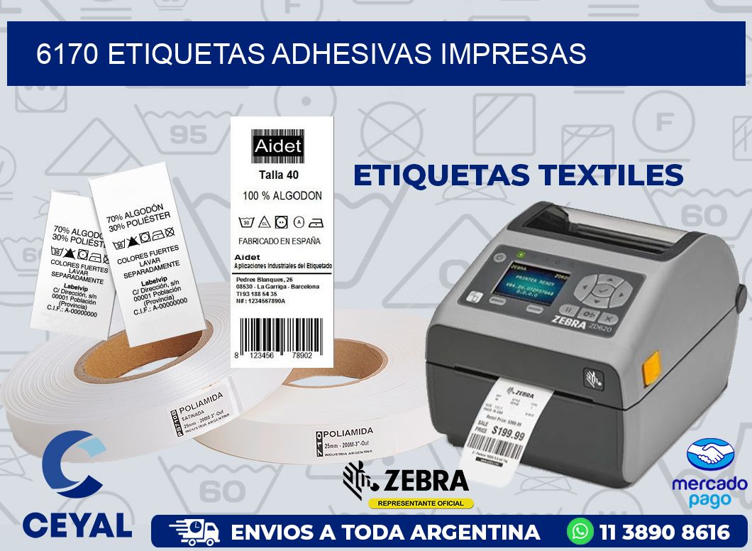 6170 ETIQUETAS ADHESIVAS IMPRESAS