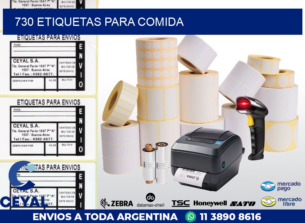 730 ETIQUETAS PARA COMIDA