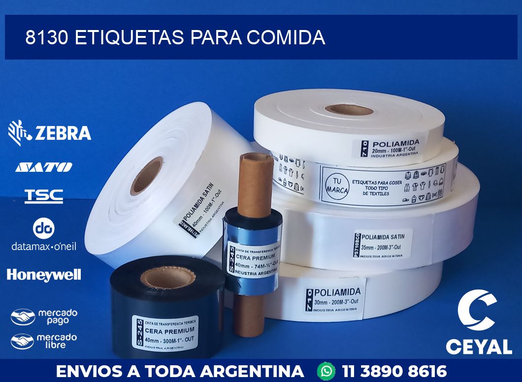 8130 ETIQUETAS PARA COMIDA