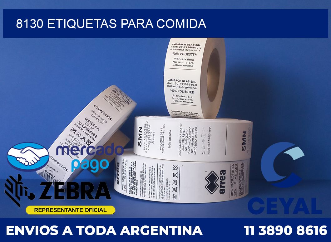 8130 ETIQUETAS PARA COMIDA