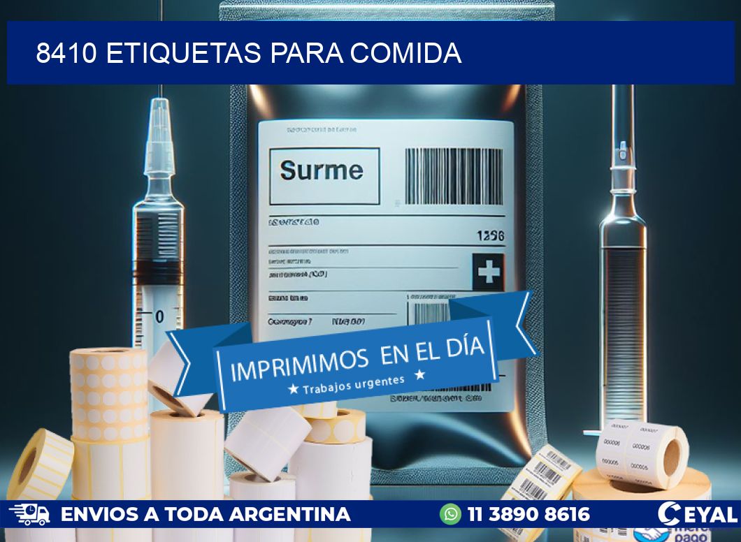 8410 ETIQUETAS PARA COMIDA