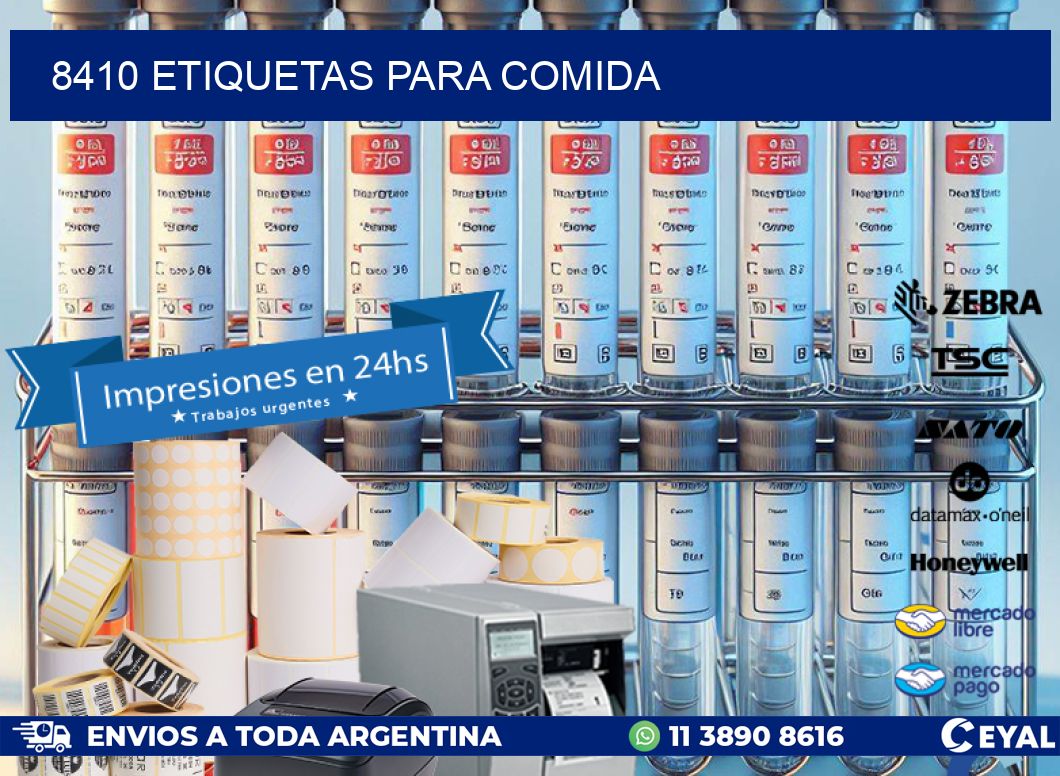 8410 ETIQUETAS PARA COMIDA
