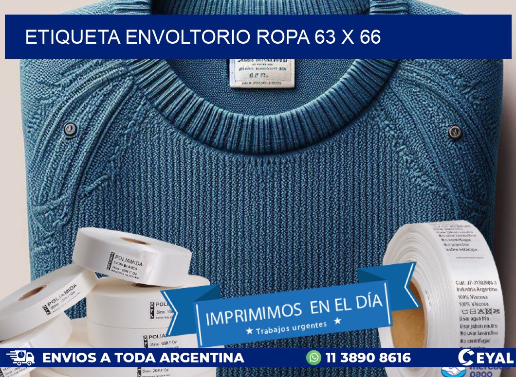 ETIQUETA ENVOLTORIO ROPA 63 x 66