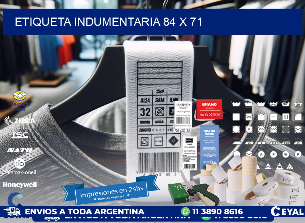 ETIQUETA INDUMENTARIA 84 x 71