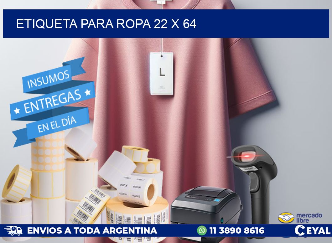 ETIQUETA PARA ROPA 22 x 64